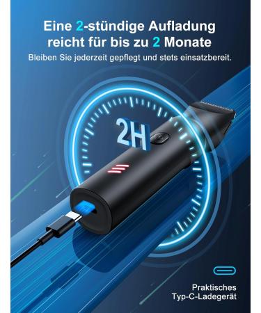 Intimate Razor for Men - 2-in-1 Painless Rechargeable Body & Nasal Hair Trimmer - Waterproof Travel Lock 4 Accessories - Buy Online on SooperMarket.com