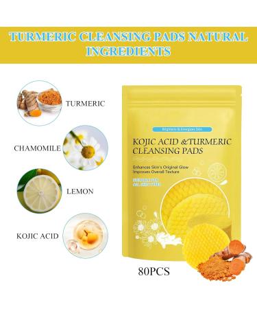 wimony Kojic Acid and Turmeric Pads Kojic Acid and Turmeric Cleansing Pads Turmeric Kojic Acid Cleansing Pads Turmeric and Kojic Acid Cleansing Pads Helps Balance Skin Oil and Water(80 Pads) - Buy Online on SooperMarket.com