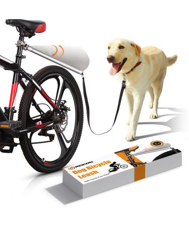 Mrwizms bicycle line dog dog leash bike can be rotated by 180 strong shock absorption |Adjustable |Removable outdoor exercise/training jogging/cycling safety bike dog leash silvery 180 rotatable