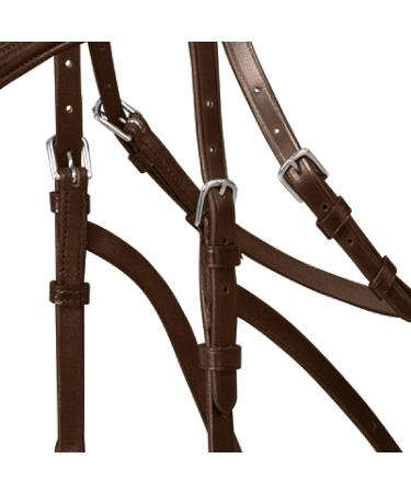 WALDHAUSEN X-Line Hackamore Bridle - Dark Brown Stainless Steel for Warmbloods - Full Size | Premium Horse Gear - Buy Online on SooperMarket.com