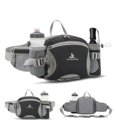 Bellbob with water bottle holder Acemall dog training belt bag cell phone compartment waterproof nylon hip pocket multifunctional hiking bag for women and men walk hiking outdoors (black) black