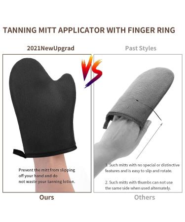 WLLHYF Self Tanning Mitt Applicator Kit - Ultra Soft Streak Free Glove for Back, Face & Body - Reusable Lotion Applicator for Fake Tan - Black - Buy Online on SooperMarket.com