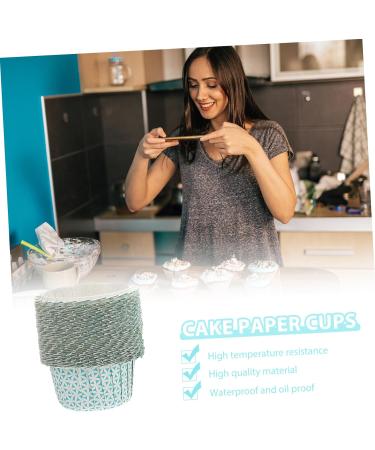 HOMSFOU 100 Pcs Cake Cups Baking Cake Cup Baking Cup Wraps Paper Dessert Liners Paper Muffin Wedding Cupcake Liners Mini Cupcake Liners Crayon Greaseproof Paper Round Container Baby 7.5X7.5X4CMx2pcs Greyx2pcs - Buy Online on SooperMarket.com