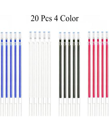 4pc Heat Erasable Pens with 20 Refills for Sewing, Quilting & Dressmaking - Blue Cap Tailor's Chalk Pen - Buy Online on SooperMarket.com