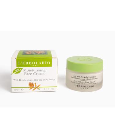 L'Erbolario Moisturising Cream with Helichrysum & Aloe Vera - 50ml | Hydrating Skincare for All Skin Types - International Shipping Available - Buy Online on SooperMarket.com