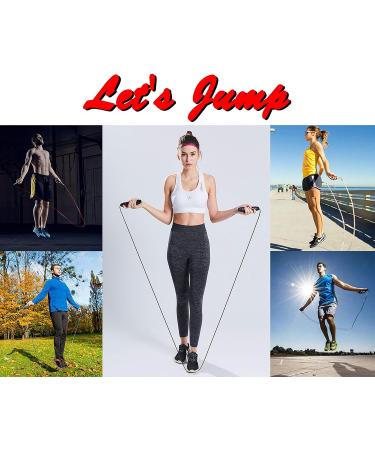 Adjustable Tangle-Free Jump Rope Set | Rapid Speed Cable Skipping for Men, Women, and Kids - 2 Pack - Buy Online on SooperMarket.com