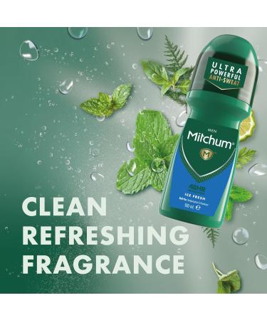 Mitchum Men 48HR Protection Roll-On Deodorant & Antiperspirant Ice Fresh Dermatologist Tested 100 ml (Pack of 1) - Buy Online on SooperMarket.com