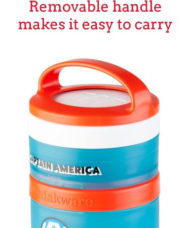 Whiskware Captain America Snack Cups for Kids | 3 Stackable Containers for School and Travel - Buy Online on SooperMarket.com