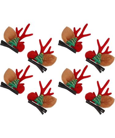 Reindeer Antler Hair Pins Lightweight Christmas Hair Clips 4 Pairs Fashion for Christmas Party - Buy Online on SooperMarket.com