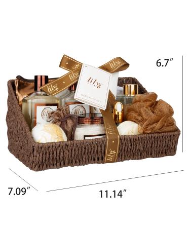 Coconut Vanilla Spa Bath Gift Set for Women - 17pcs Spa Kit with Shower Gel, Bubble Bath, and Bath Bomb Basket - Perfect for Holidays and Special Occasions - Buy Online on SooperMarket.com
