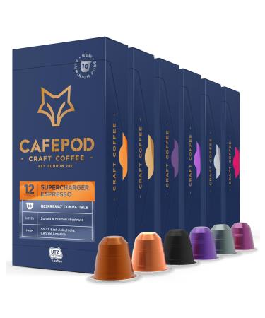 CafePod Coffee Pods Nespresso Compatible Variety 60 Aluminium Capsules Variety 60 Count (Pack of 1)