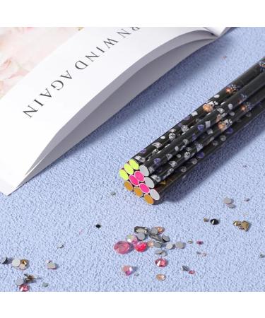 AMZLORD 4/12PCS Rhinestone Picker Pencil Set Self Adhesive Crystal Gem Pick Up Tools with Pencil Sharpener Dotting Wax Pen Nail Dotting Wax Pen for Crafts 4 Colours-12PCS - Buy Online on SooperMarket.com