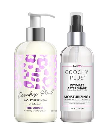 Coochy Plus Intimate Shaving Complete Kit - THE ORIGIN & Organic After Shave Protection Soothing Moisturizer Mist – Antioxidant Formula Prevents Razor Burns, Itchiness & Ingrown Hairs