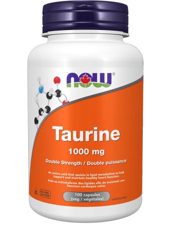 NOW Supplements Taurine 1000mg Capsules (100 Count) + NOW L-Tyrosine (Freeform) Capsules (500mg 120 Count) Taurine+ Capsules 500mg Unflavored 100 Count (Pack of 1) - Buy Online on SooperMarket.com