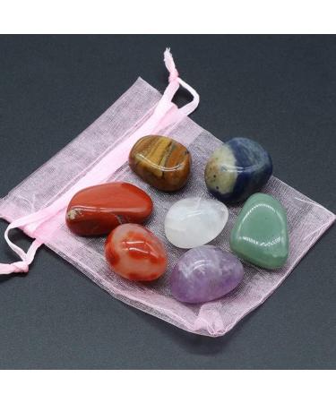 Mautacly Seven Chakra Set Natural Aura Mixed Crystal Home Decoration Healing Polished Gemstone Collection Amulet Necklace - Buy Online on SooperMarket.com