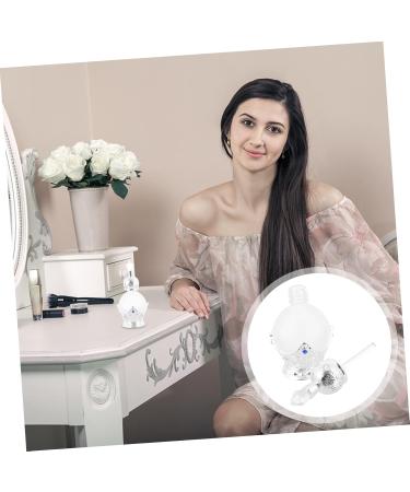 PLAFOPE 1pc Perfume Bottle Scented Cosmetic Sprayer Bottle Refillable Liquid Bottle Empty Perfume Container Mini Spray Bottle Humidifier Empty Glass Composite Material Perfume Rack Travel 9X4X4CM Silver - Buy Online on SooperMarket.com