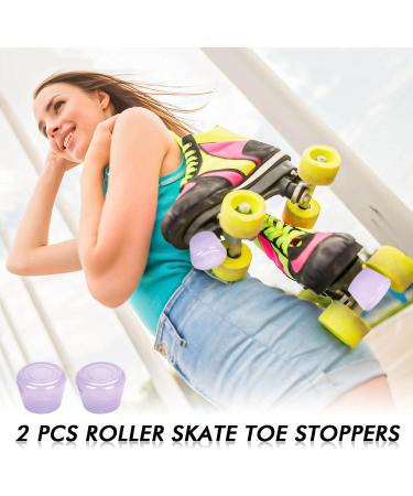 Nezylaf Roller Skate Toe Stoppers Brake Block Set | Double-Row Roller Skating Jam Plugs Violet - Buy Online on SooperMarket.com