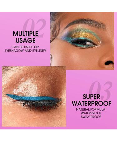 Joyeee Liquid Eyeliner 6pcs Colored Eye Liner Eyeliner Pencil Brown Blue Red White Green Glitter Eyeliner Set Waterproof Smudgeproof Long Lasting Pigmented Gel Eyeliner Make Up for Girl Women Gift #037 - Buy Online on SooperMarket.com