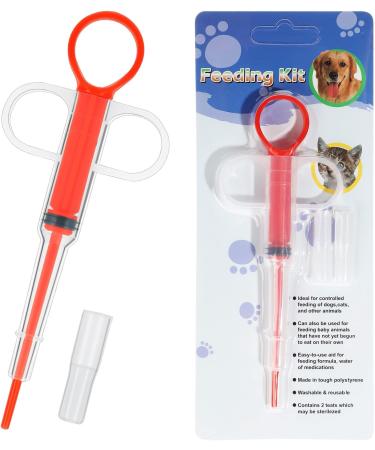 Nuanchu 2 Pieces Pet Pill Plunger Popper for Small Cats Dogs Pill Gun Dispenser Shooter Pet Piller Soft Tip Tablet Syringe Pusher Animal Medicine Feeder for Feeding Accessories (Red Green) - Buy Online on SooperMarket.com