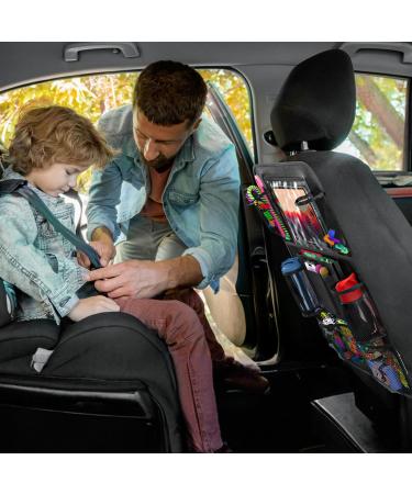 Kimsky 2er Autositz Organizer | Waterproof Backseat Protection for Kids | Children's Toy Storage & Tablet Holder - Black (2PCs) - Buy Online on SooperMarket.com
