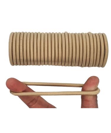 20 PCS EXTRA STRONG 4mm Elastic Hair Bands Elastic Hair Ties Ponytail Holders Bulk Hair Ties No Metal Gentle Elastics for Women Men Girls Kids (Beige Blonde)