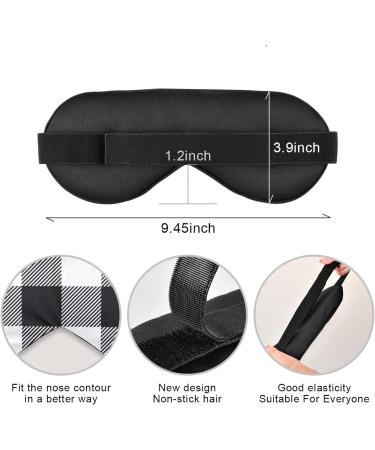Haskirky Light Blocking Eye Mask | Breathable & Adjustable for Adults | Perfect for Travel, Yoga, Meditation & Office | Deep Sleep Goodies | White Black Buffa - Buy Online on SooperMarket.com