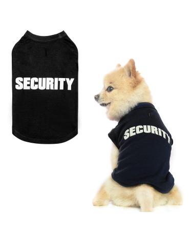 BINGPET Dog Shirts -Soft Cotton- Puppy T-Shirts for Dogs Light Weight Tank Top Vest for Summer Medium (Chest18.1in) Black