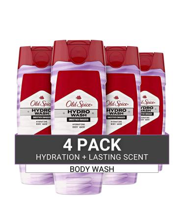 Old Spice Hydro Body Wash for Men, Smoother Swagger Scent, Hardest Working Collection, 16 Ounce (Pack of 4) Smoother Swagger Body Wash 16oz, 4 Pack