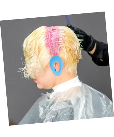 COOLHIYA 2 Pairs Hair dye Ear caps Heat Protection Hair Dyeing Supplies Ear caps for Hair dye Hair dye Ear Cover Hair Coloring Ear Cover Ear Muffs Silica Gel tab Accessories Men and Women Blue 7.5x5cm - Buy Online on SooperMarket.com