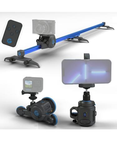 Grip Gear Directors Set - Includes motor + Sliders + Camera Dolly + 360 Panoramic Mount  Motorized/Manual Camera slider and Motion Control, Compatible with DSLR, Mirrorless, Smartphones & action cams