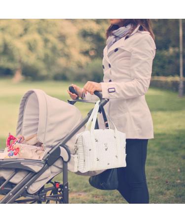 NewDVMMSS Soft Cotton Diaper Bag Carrier | Embroidered Children's Room Storage & Toy Organizer for Travel - Buy Online on SooperMarket.com