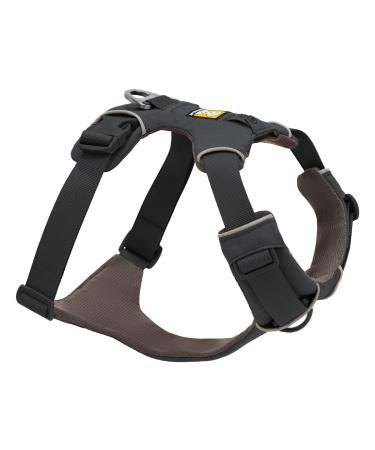 RUFFWEAR Front Range Harness Small Dog Harness Reflective Y Harness Adjustable Comfortable Padded Everyday Dog Walking No Pull Dog Harnesses 2 Lead Attachments & V Ring Size S Basalt Grey Basalt Grey Small
