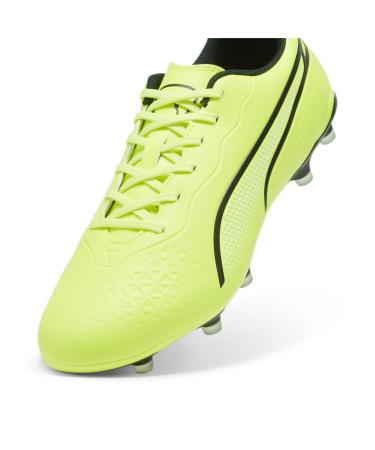 PUMA Unisex King Match Fg/Ag Soccer Shoe 44.5 EU Electric Lime Puma Black