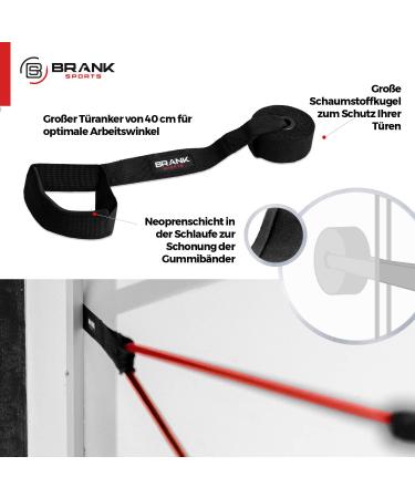 Brank Sports Resistance Tapes - Ultimate Muscle Building Fitness Straps | High-Quality Resistance Bands for Strength Training | Free Training Guide Included - Full Pack - Buy Online on SooperMarket.com