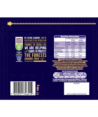 Cadbury Dairy Milk Caramel Nibbles Chocolate Bag 186 g (Bulk Box of 10) - Buy Online on SooperMarket.com
