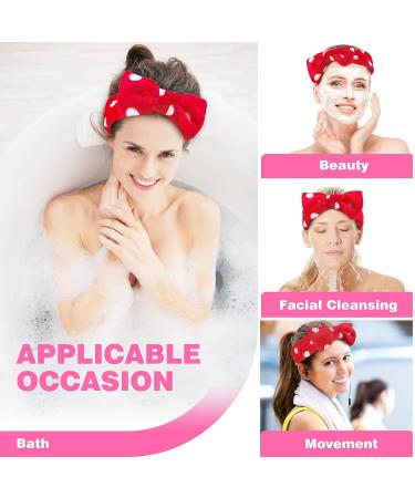 ODDIER Make-up Spa Headband - Red Microfiber Coral Fleece Hair Band for Women and Girls, Ideal for Bath, Skincare, and Makeup Application - Buy Online on SooperMarket.com