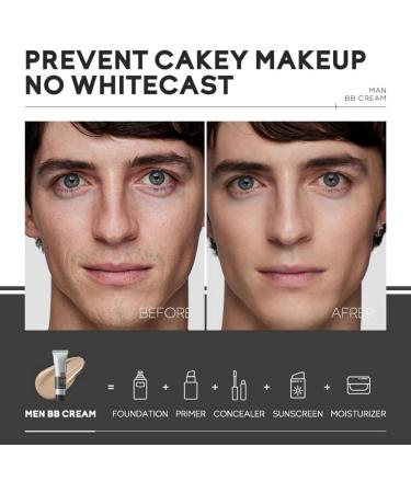 Mens BB Cream Foundation Mens Concealer Colour Correcting Cream Tinted Moisturiser Mens BB Cream SPF15+ Mens Face Moisturiser for Cover Blemishes Hydration BB Cream Foundation Even Skin Tone - Buy Online on SooperMarket.com