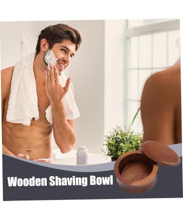 Premium Wooden Shaving Soap Bowl - 4.5x2.2 Inch with Lid | Ideal for Easy Lather & Wet Shaving | Perfect Gift for Men - Buy Online on SooperMarket.com