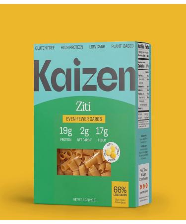 Kaizen Keto Ziti Pasta - 2g Net Carbs, 19g Protein - Gluten-Free, High Fiber Lupini Flour - 8oz (Pack of 3) - Buy Online on SooperMarket.com