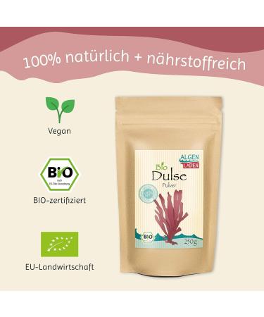 Buy Algenladen Organic Dulse Powder - 250g | Red Algae Superfood for Smoothies | Raw Vegan Powder | International Shipping Available - Buy Online on SooperMarket.com