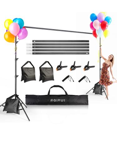 Backdrop Stand 8.5x10ft Adjustable Background Support System Kit Photo Backdrop Stand with 3 x Spring Clamps for Parties Photography Photo Video