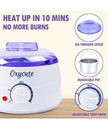Waxing Kit for Women Men | Painless Hair Removal with Hard Wax Beans | At Home Waxing Kit for Sensitive Skin | Includes Wax Warmer and Applicator Sticks | Ideal for Eyebrow, Armpit, Bikini, Brazilian | All-White - Buy Online on SooperMarket.com