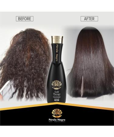Perola Negra Gold Therapy Hair Treatment - Brazilian Keratin Formaldehyde Free 35.2 Fl. Oz - Best Blowout & Hair Straightening Solution - Buy Online on SooperMarket.com