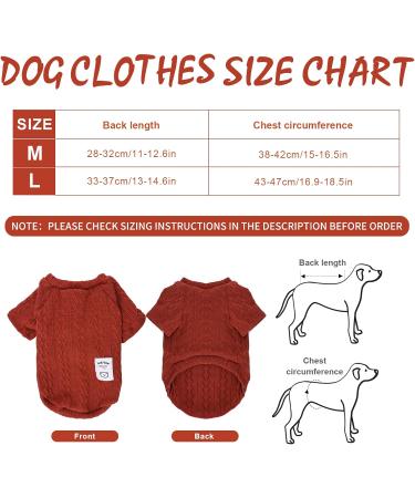 Dog Jumper Warm Dog Sweater Puppy Sweater Winter Knitted Dog Pullover Dog Cat Coats Pet Sweater Knitwear Coat Winter Pet Turtleneck Vest Soft Turtleneck Dog Clothes Vest for Pet Autumn Winter Large Red - Buy Online on SooperMarket.com