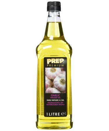 Prep Premium garlic oil 1 x 1000 ml PET - Infused Oil Natural garlic aroma for fish poultry grilled and fried dishes olive oil with garlic