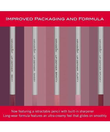 Mirabella Lip Definer Pencil Spunky - Retractable Lip Liner with Sharpener - Long-Lasting & Vitamin-Infused Formula - Gluten & Cruelty-Free - Buy Online on SooperMarket.com