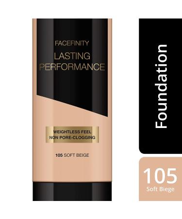 Max Factor Long Lasting Performance Foundation No.105 Soft Beige - 1.1 oz - Buy Online on SooperMarket.com