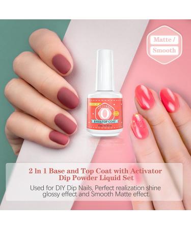 Buy Dip Powder Liquid Set - 2 in 1 Base & Top Coat + Activator for DIY Nail Art & French Manicure - International Shipping Available - Buy Online on SooperMarket.com