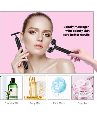 2-in-1 Electric Face Massager Kit - Facial Roller & T Shape Massager | Beauty Bar for Skin Care Tools - Buy Online on SooperMarket.com