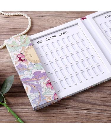 OKBY Nail Color Card - 2 Types Nail Color Display Chart Book Nail Polish Gel Color Display Card Nail Art Showing Board(Stripes Cover) - Buy Online on SooperMarket.com